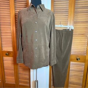 Talbots Faux Ultra Suede Pants 14 Petite (top sold separately)